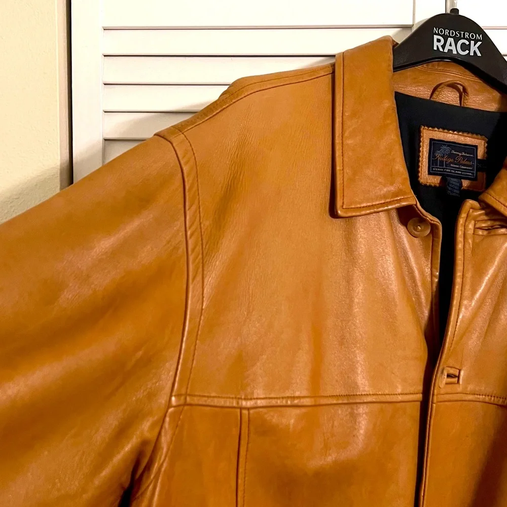 Tommy Bahama Genuine XL Leather Coat - Picture 3 of 9